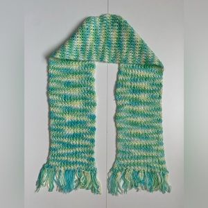 Winter Knit Aqua Scarf